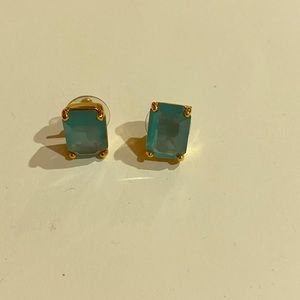 Kate spade small emerald cut stud earrings